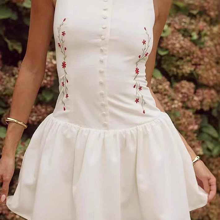 Abito Mini Zofia Senza Maniche Ricamato