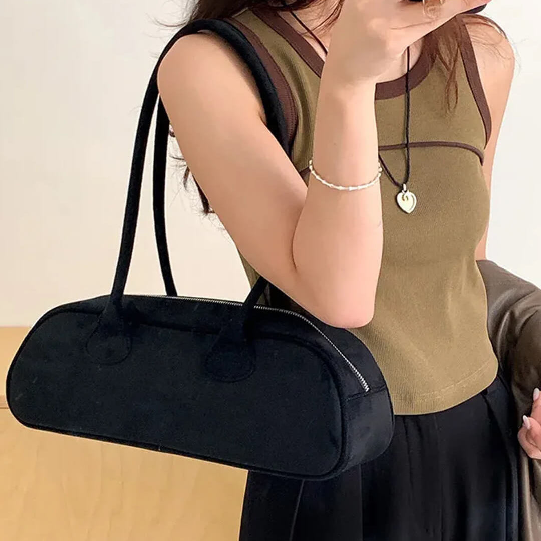 Borsa in suede vegano Aveline