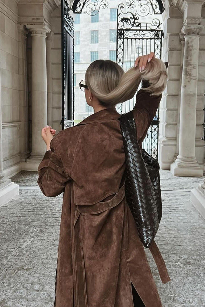 Molly faux suede Trenchcoat - SOERA Store