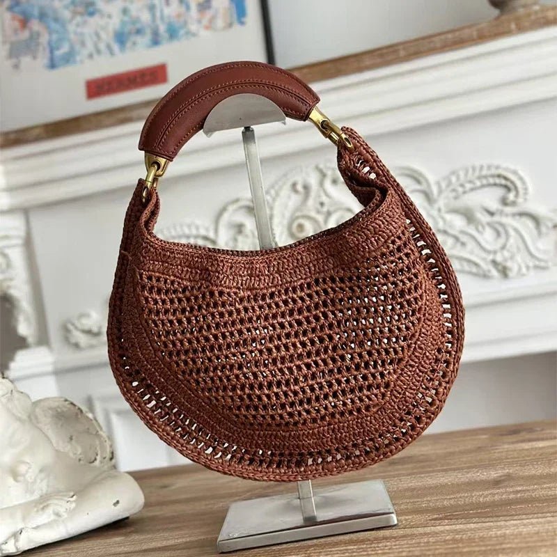 SOERA Amanda Crescent Woven Underarm Bag - Bag - Black