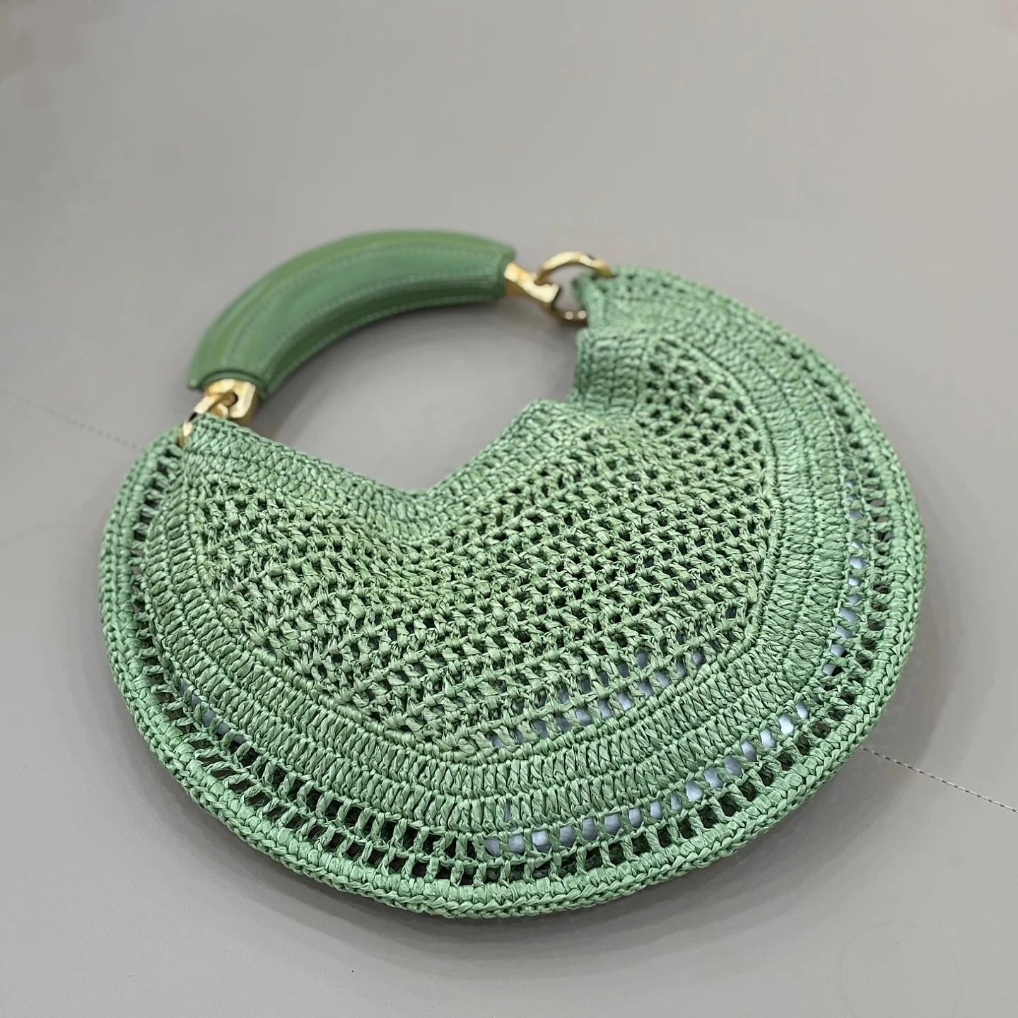 SOERA Bianca Crescent Woven Bag - Bag - Green