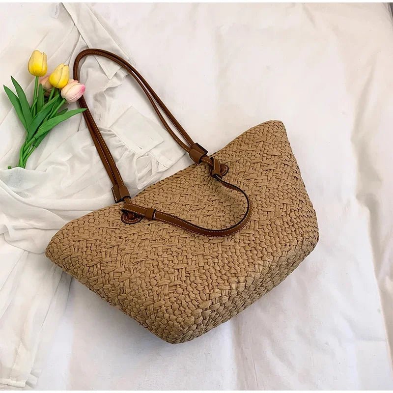 SOERA Margot Woven Summer Tote - Bag - Brown Small