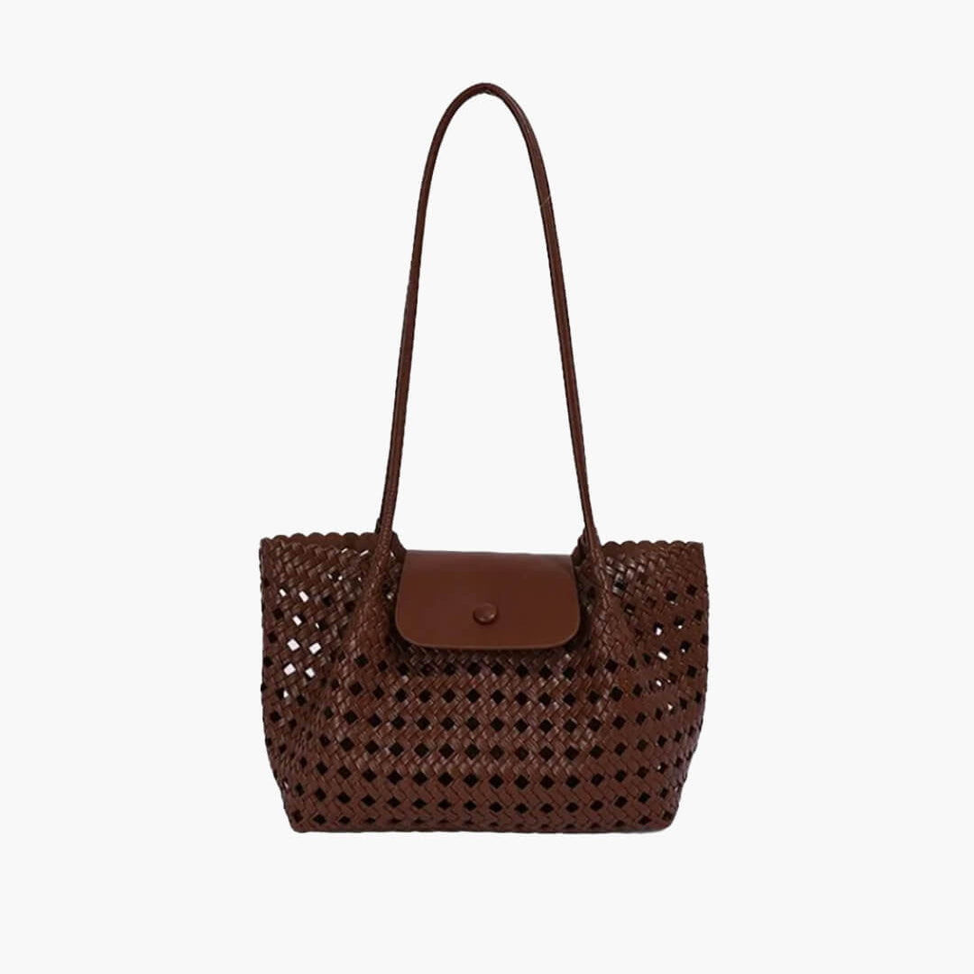 SOERA Marina Embossed Shoulder Bag - Bag - SOERA-115459-BRO-OS-02211 Dark Brown