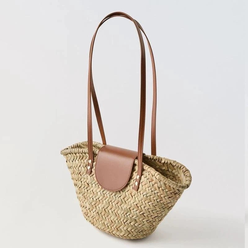 SOERA Sophia Woven Rattan Shoulder Bag - Bag - Beige