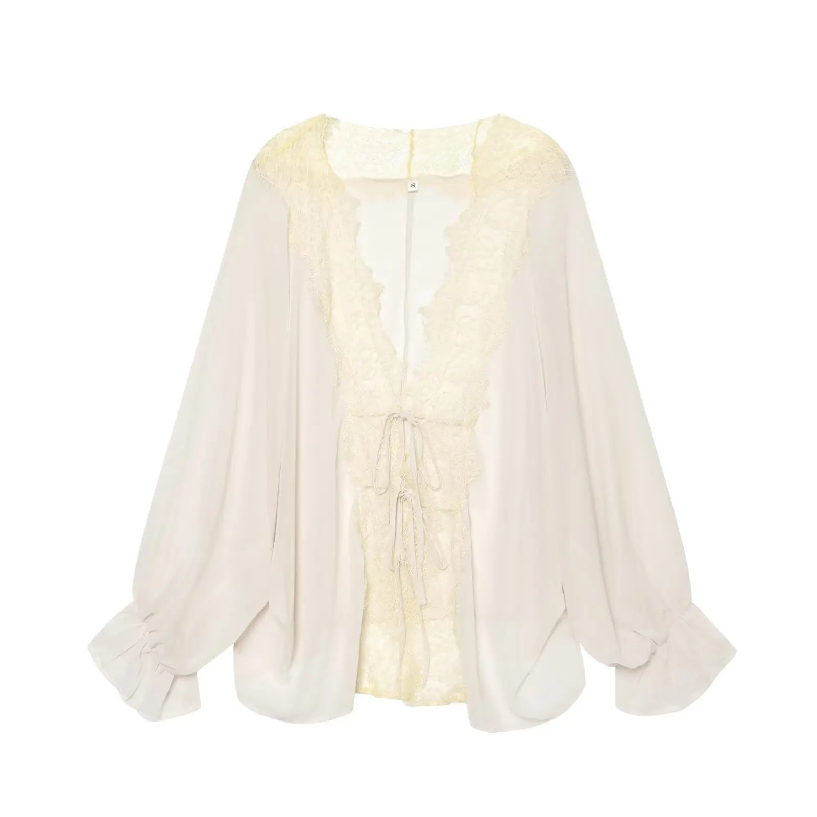 SOERA Aisnera Lace Patchwork Blouse - Blouse - SOERA-750723-WHI-XS-69859 White XS