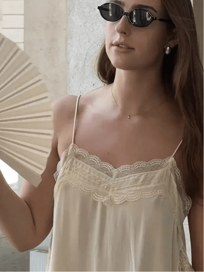 SOERA Diane Lace Trim Cami Top - Camisoles - 1005009863619338-;aM1775118759311139952 Yellow M