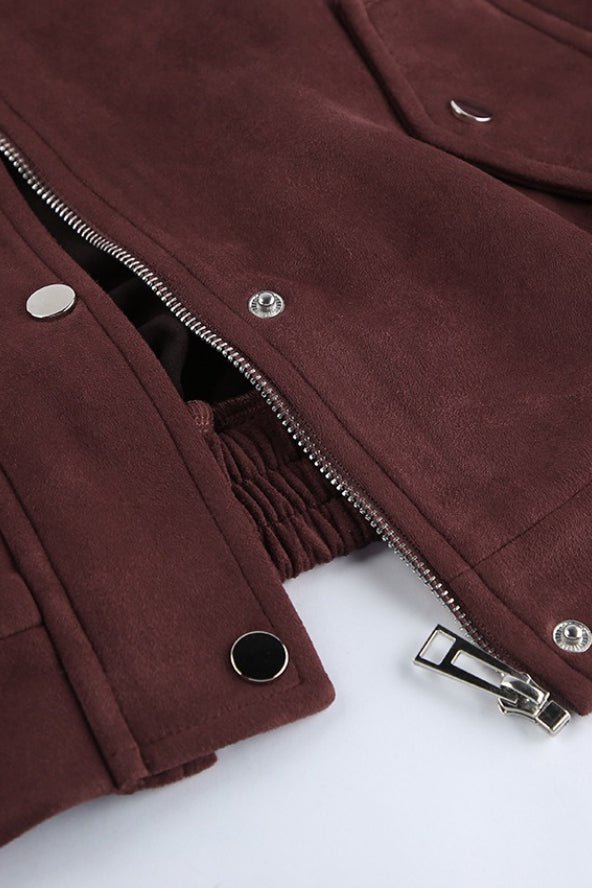 SOERA Linda Relaxed Suede Coat - Coat - SOERA-492035-BRO-S-07459 Brown S