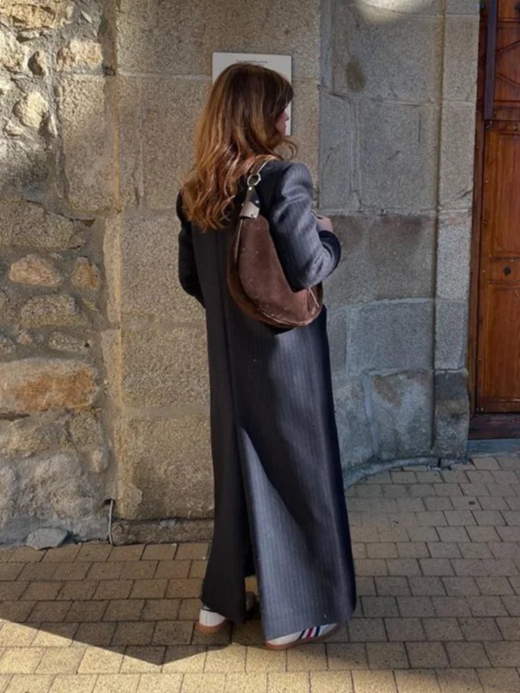 SOERA Monica Double Breasted Wool Coat - Coat - SOERA-553347-NAV-L-56131 Navy Blue L