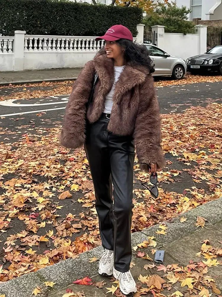 SOERA Marian Faux Fur Coat - Coats & Jackets - 3256809642752686-;EC1763048697012797529 Coffee S