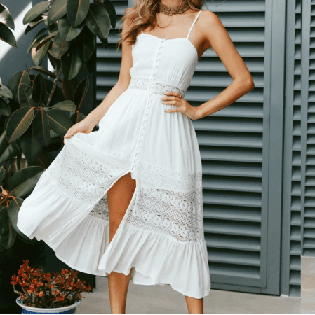 SOERA Elena Sleeveless Bohemian Long Sundress - Dress - XS