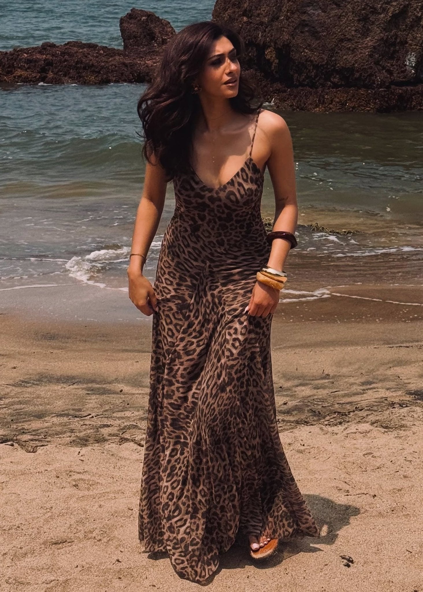 SOERA Sienna Leopard Print Strap Maxi Dress - Dress - SOERA-326659-LEO-S-63971 S