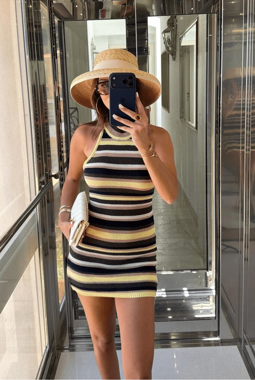 SOERA Sienna Striped Knit Mini Dress - Dress - SOERA-202243-L-OS-91075 L