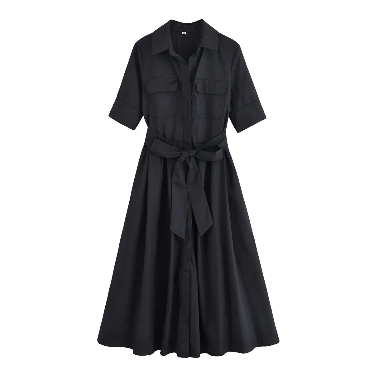 SOERA Beatrice Belted Shirt Midi Dress - Dresses - White L