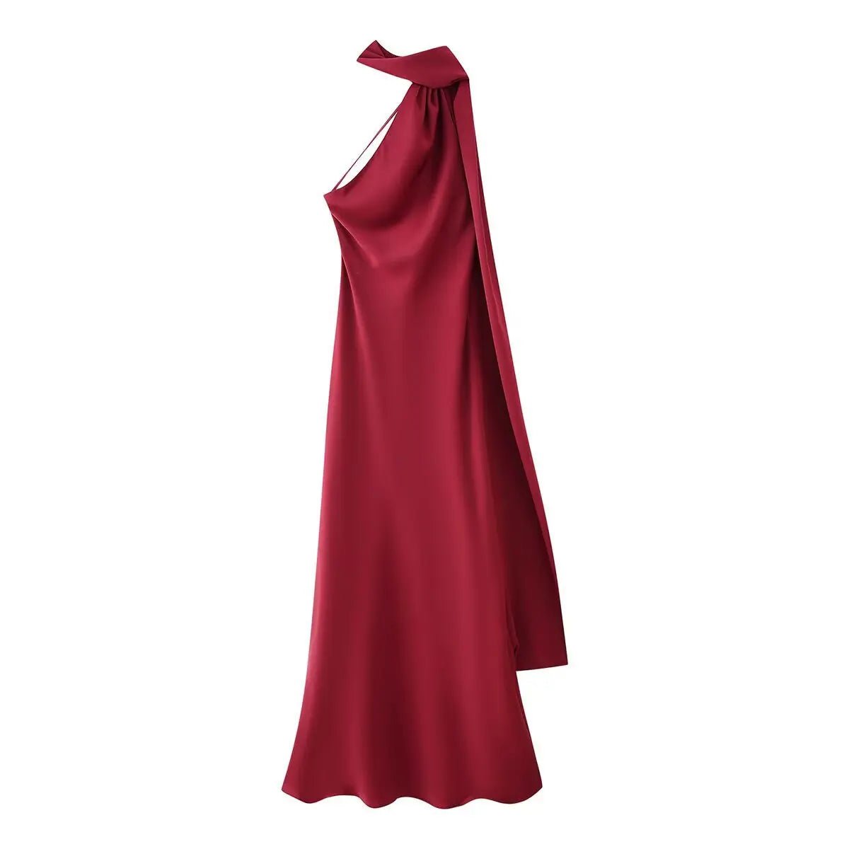 SOERA Beatrice Halter Backless Silk Satin Maxi Dress - Dresses - Yellow S