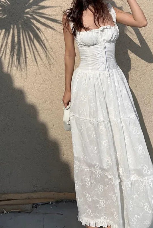 SOERA Karla Ruffle Trim Tiered Maxi Dress - Dresses - 1005007000872674-;RW1771494649314105228 M