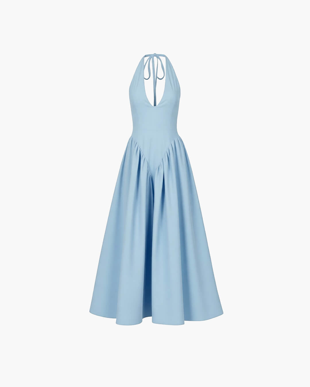 SOERA Kristy Deep Neck Maxi Dress - Dresses - 1005007292890333-;gG1771582051650690095 Light Blue M