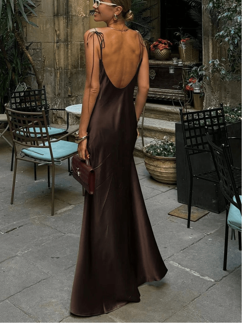 SOERA Laura Backless Satin Maxi Dress - Dresses - 1005008323359692-;PQ1771494648772895078 S