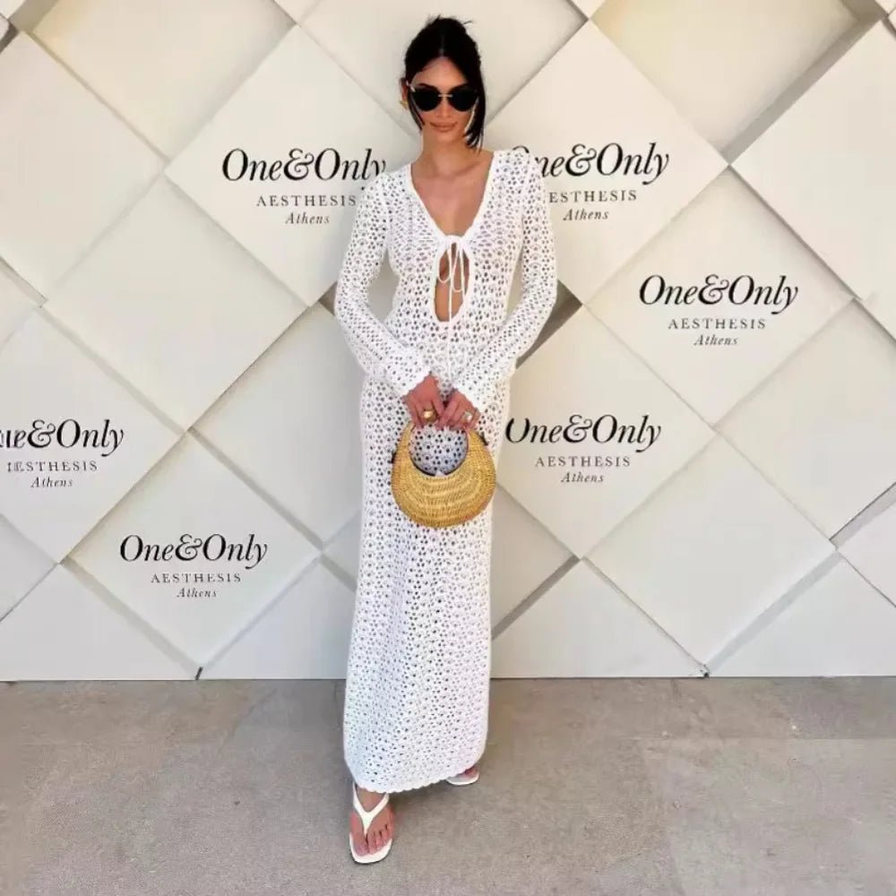 SOERA Lori Hollow Out Crochet Beach Dress - Dresses - 1005007384790575-;jh1772135168693784962 L