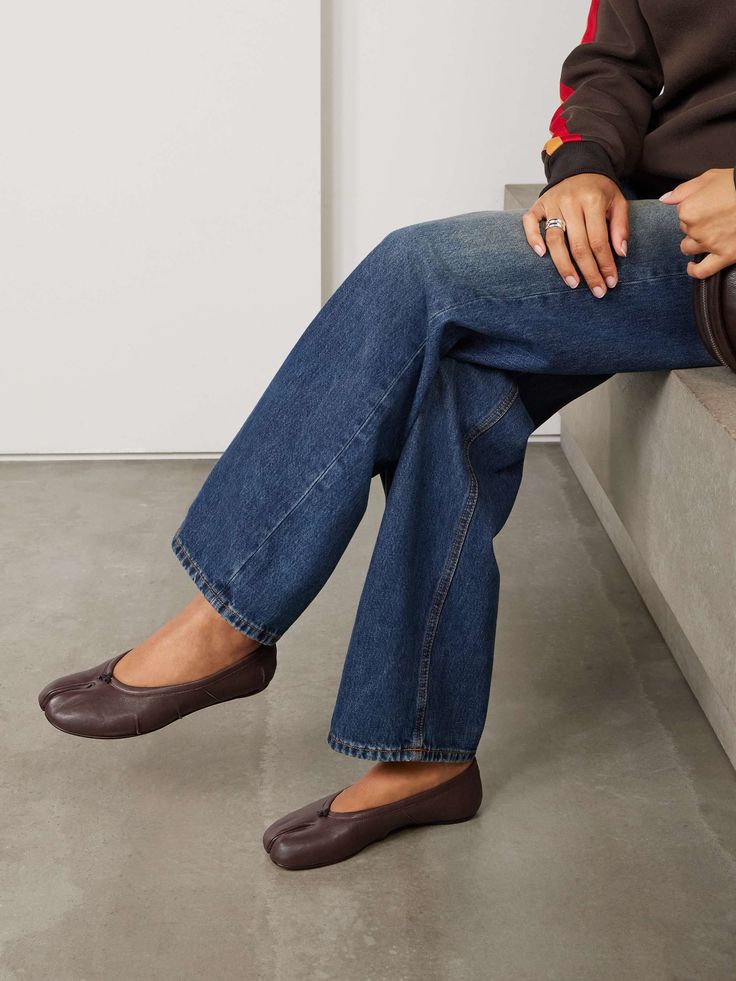 SOERA Elizabeth Split Toe Ballet Flats - Flats - 1005007476907322-;pr1770721238661364380 Brown 35