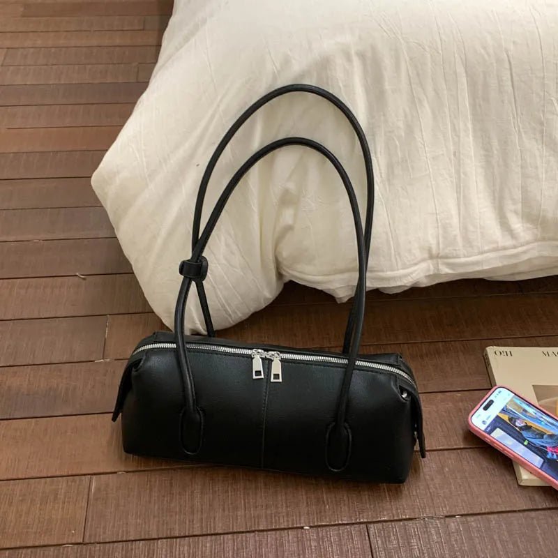 SOERA Beatrice Retro Underarm Shoulder Bag - Handbags - Black