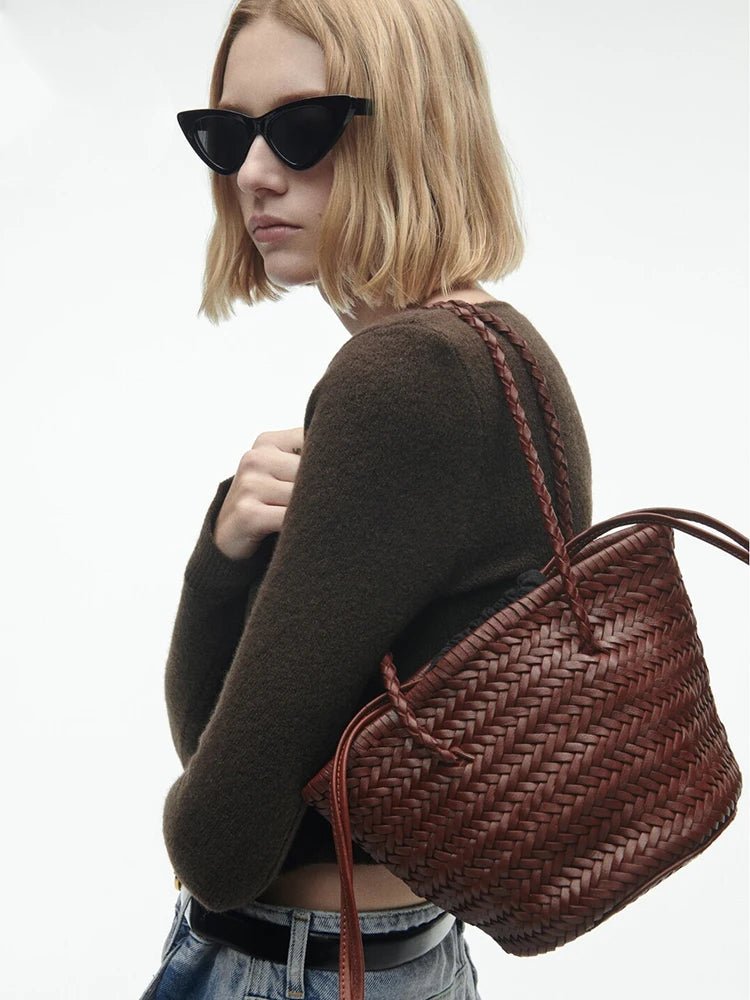 SOERA Blair Braided Bucket Shoulder Bag - Handbags - 1005007431075017-;dl1775499358493156191 Coffee