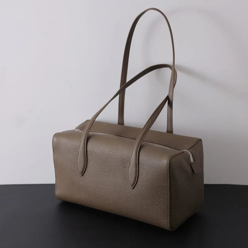SOERA Elena Genuine Leather Tote Bag - Handbags - Suede 30