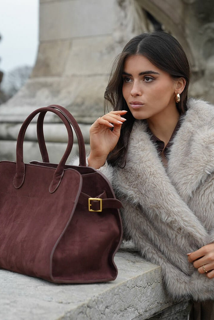 SOERA Henna Shopper Bag - Handbags - DBAD2-WK370001 Suede Brown