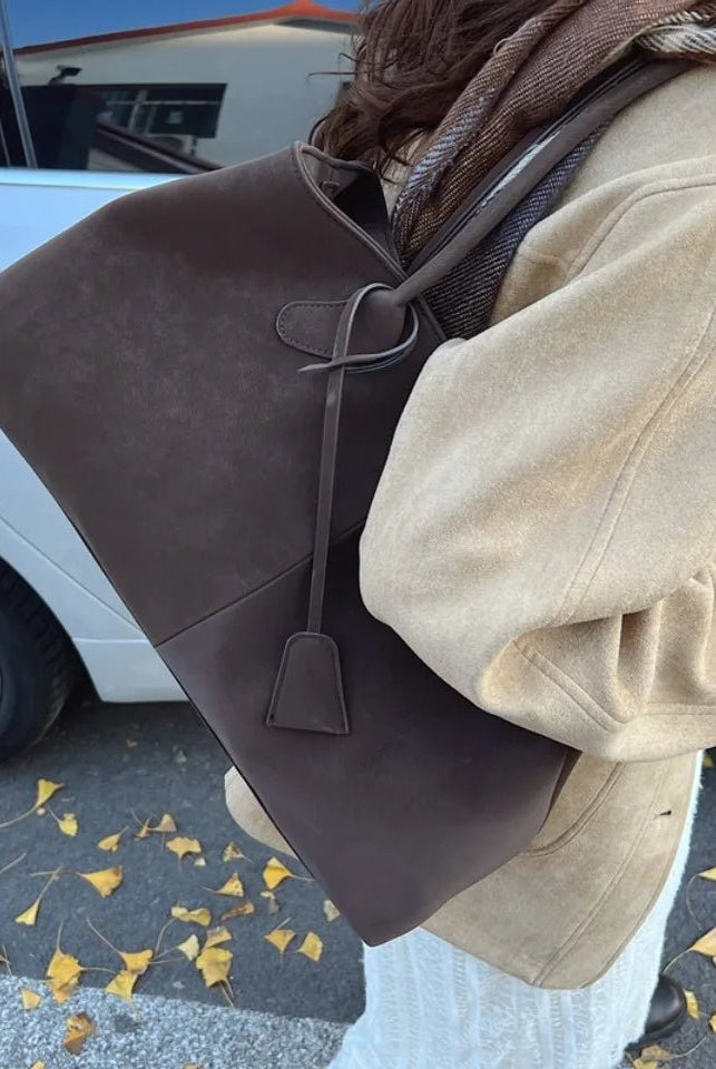 SOERA Joan Vegan Suede Bag - Handbags - 3256809459981451-;Vf1757549907236054079 Brown