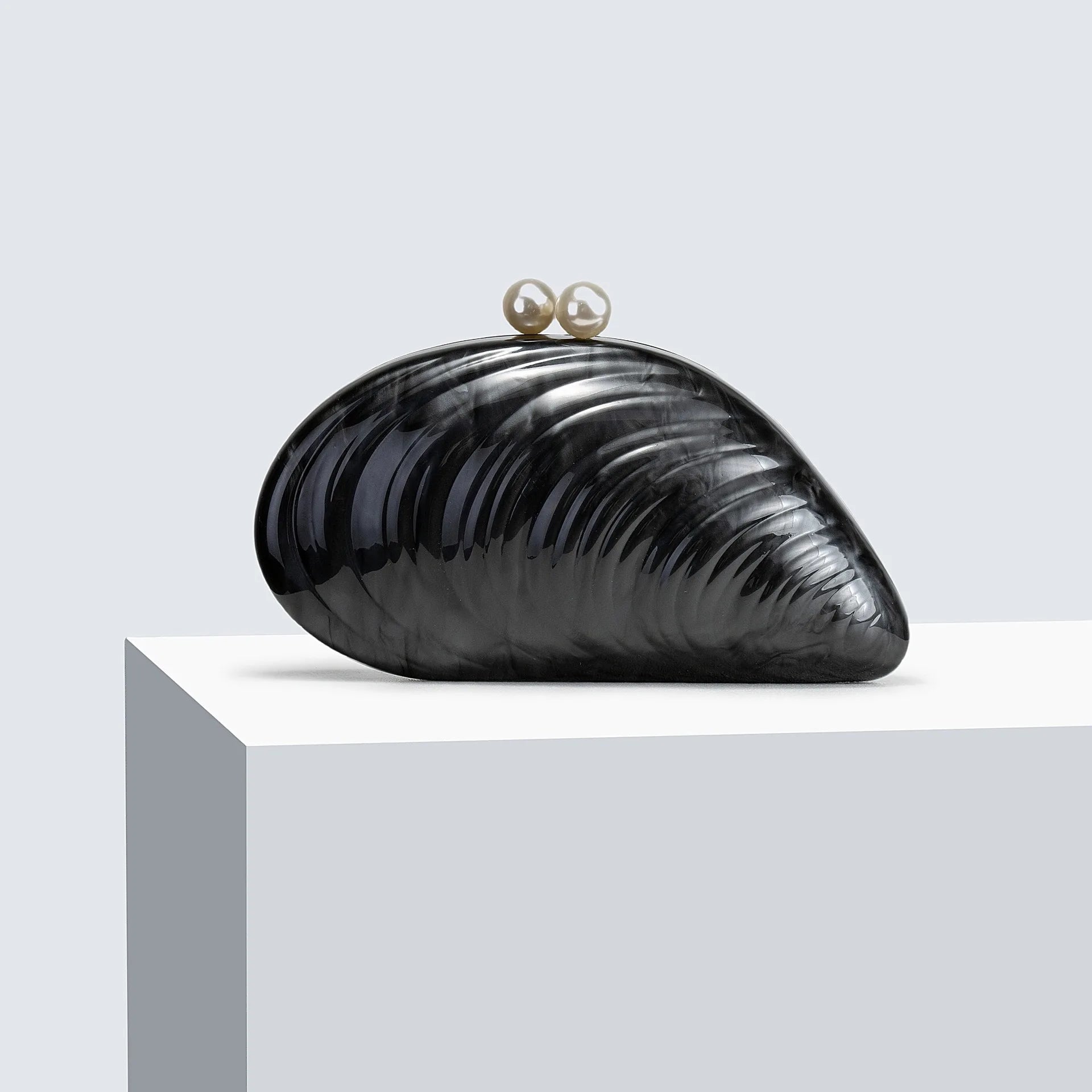 SOERA Valentina Shell - Shaped Clutch Purse - Handbags - Black