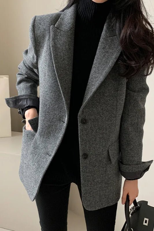 SOERA Belle Oversized - fit Blazer - Jackets - mk1770276357228468954 Gray L