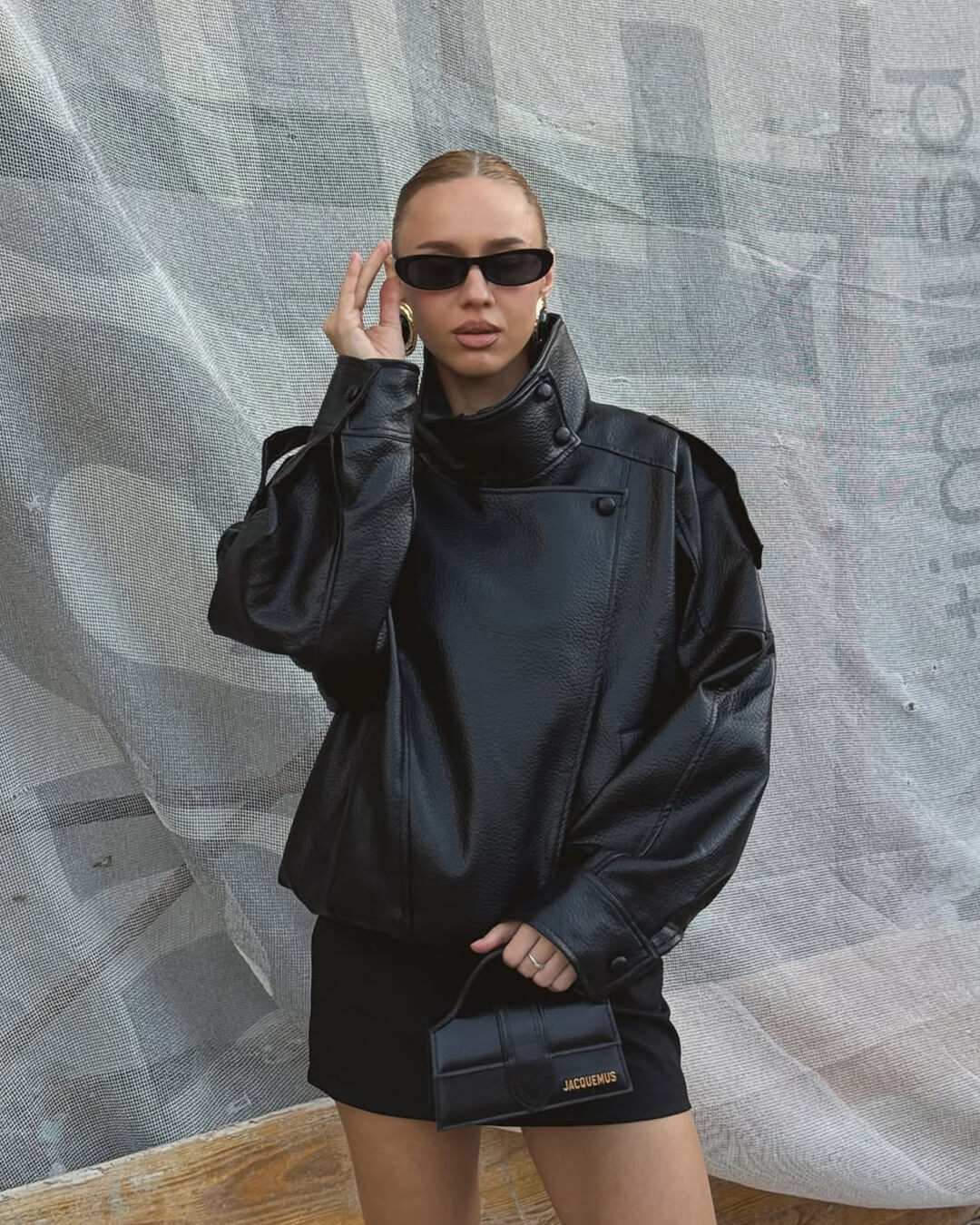 SOERA Carla Asymmetrical Leather Jacket - Jackets - Black M