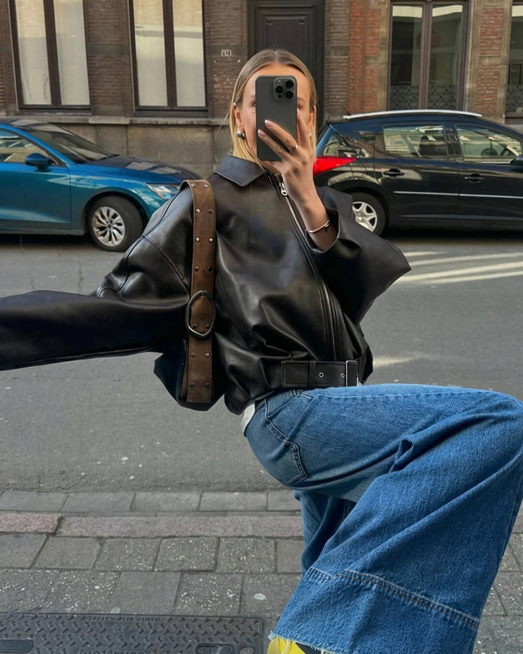 SOERA Caroline Vegan Leather Jacket - Jackets - AA1760504685429761421 Black M