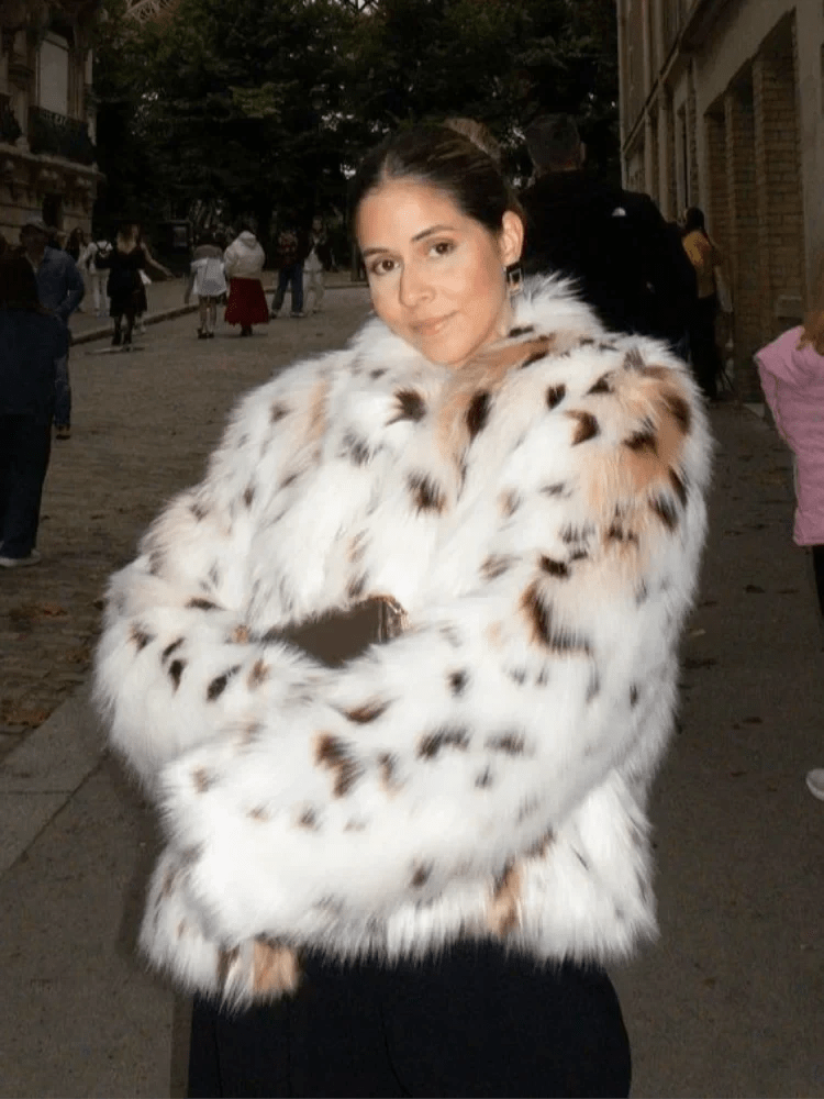 SOERA Celeste Leopard Faux Fur Coat - Jackets - um1764442362185470010 White Leopard XS