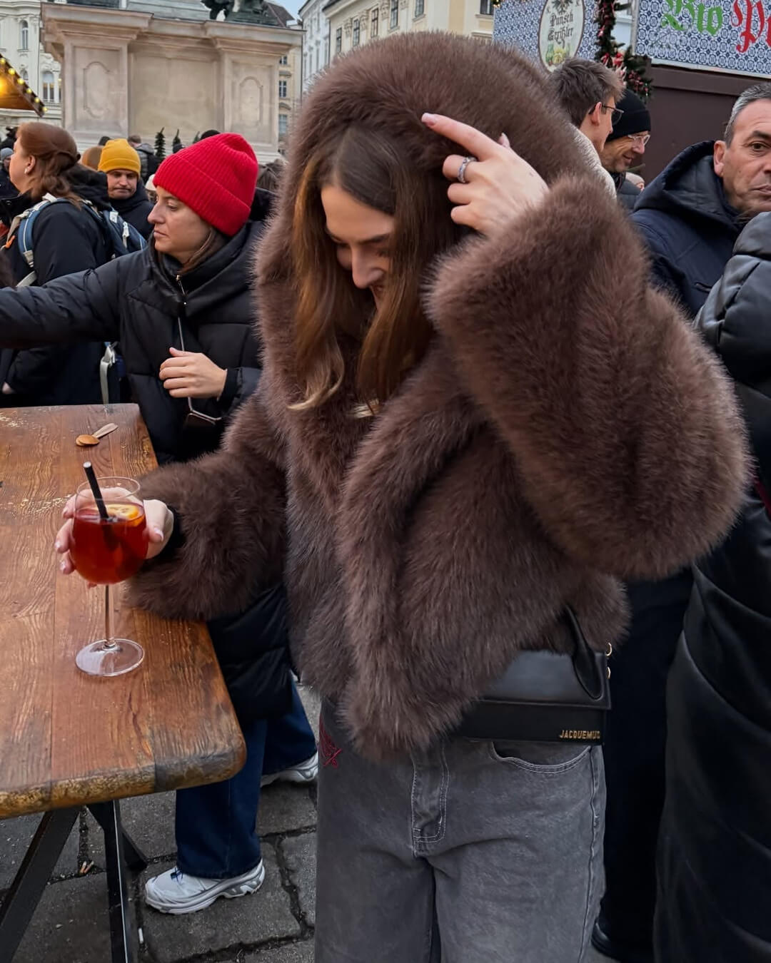 SOERA Ivy Faux Fur Hooded Short Coat - Jackets - 3256810159309756-;Oh1766488745925729854 L