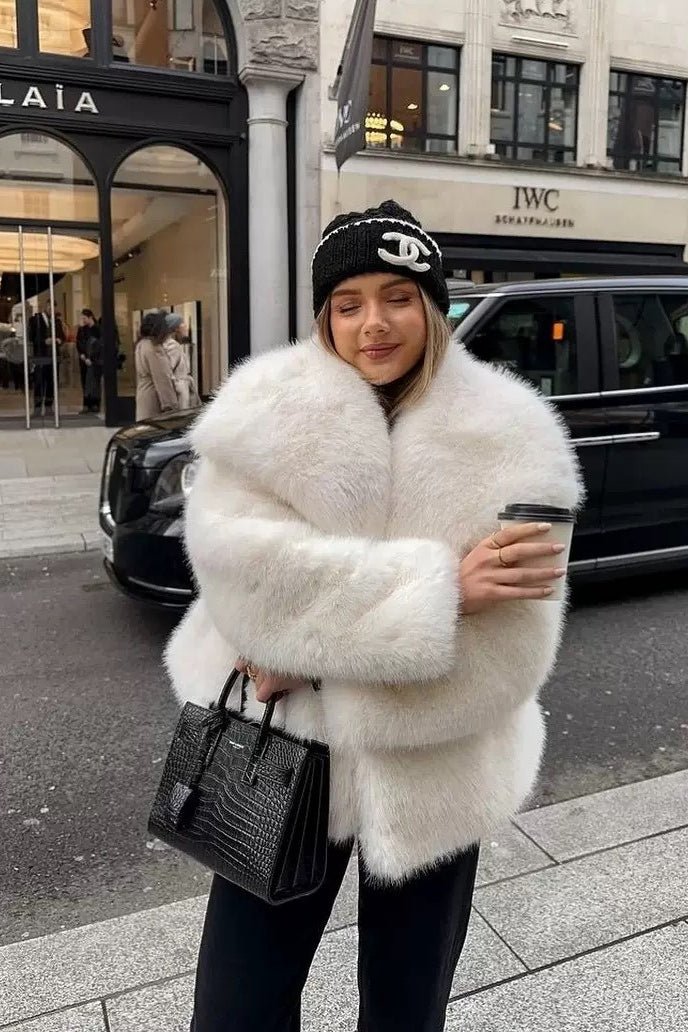 SOERA Krista Faux Fur Jacket - Jackets - YV1765197968553170086 White XS