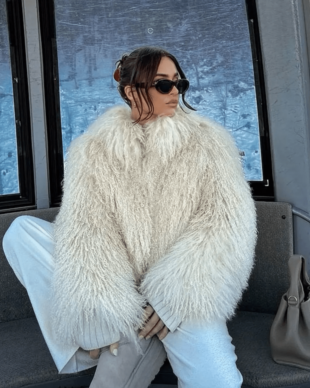 SOERA Liza Fuzzy Faux Fur Coat - Jackets - FG1764442362180811196 White S