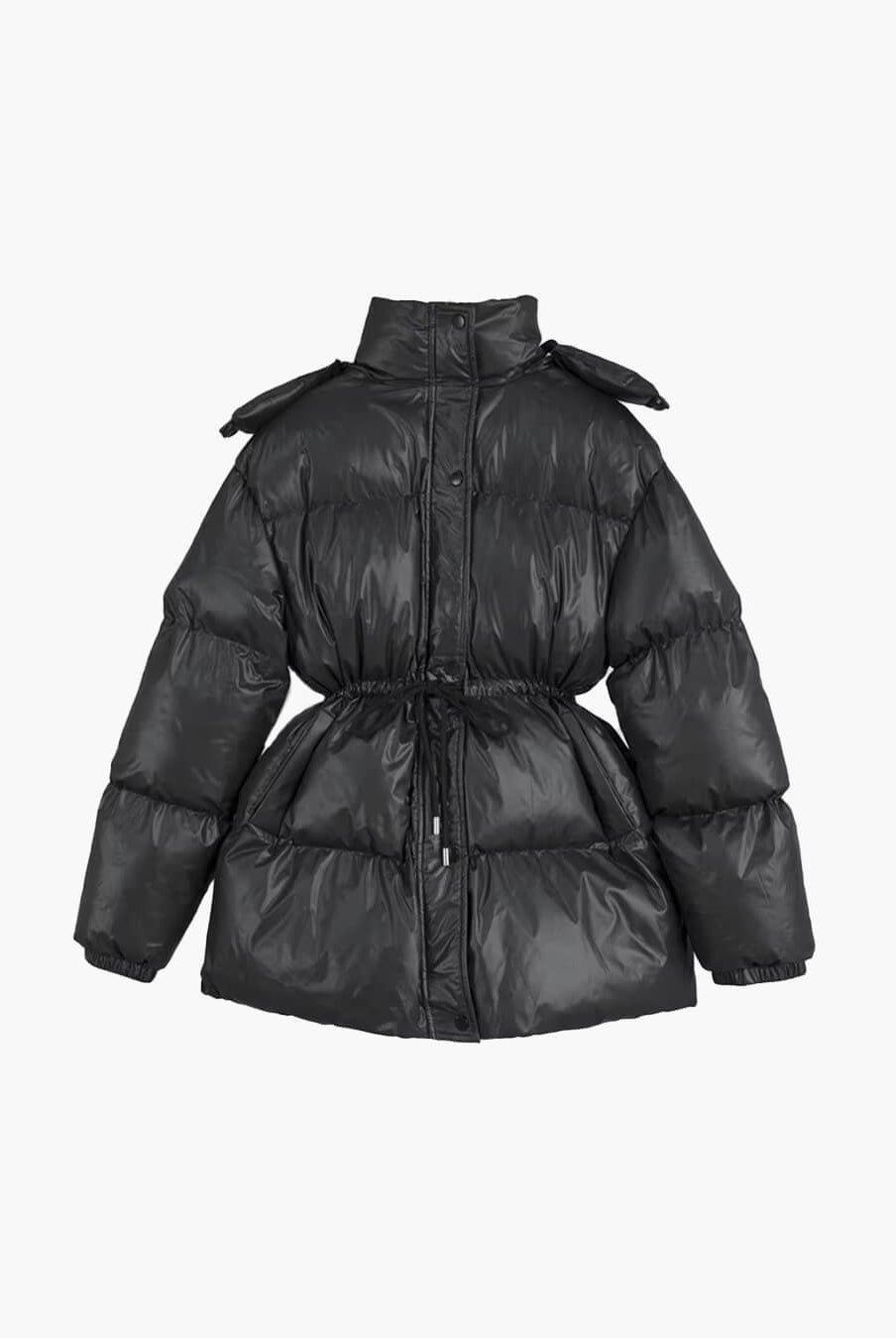SOERA Lorie Drawstring Hooded Puffer Coat - Jackets - 1005010026834237-;AZ1761217546552007203 Black M