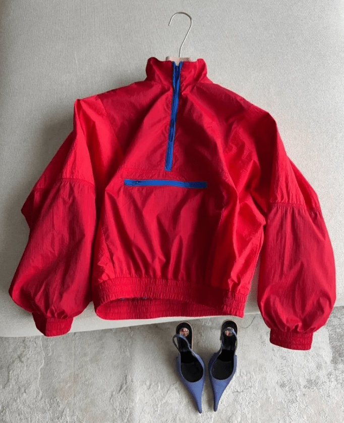 SOERA Margot Half-Zip Windbreaker Jacket - Jackets - Red XS