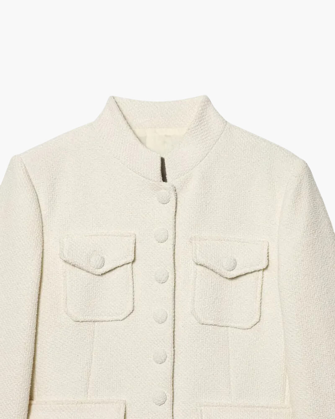 SOERA Ophelia Button Front Pocket Blazer - Jackets - 1005011568741680-;Qf1775244634482361786 White S