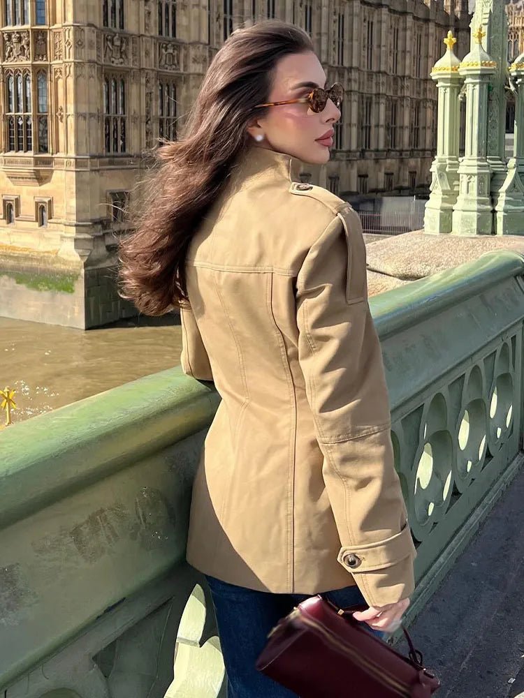 SOERA Petunia Fitted High Neck Jacket - Jackets - 1005010001807317-;tE1773321573379410610 L