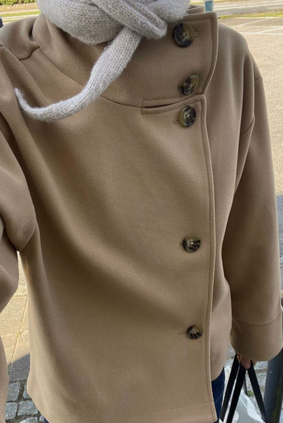 SOERA Rosalia elegant Jacket with Stand Collar - jackets - Beige S