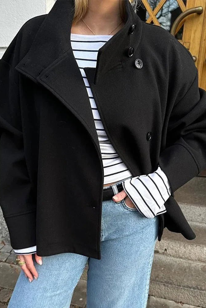 SOERA Rosalia elegant Jacket with Stand Collar - jackets - SOERA-Rosalia-Elegant-Lady-Womens-Jacket-with-Stand-Collar-for-Autumn-Style-Jacket-Black/S Black S