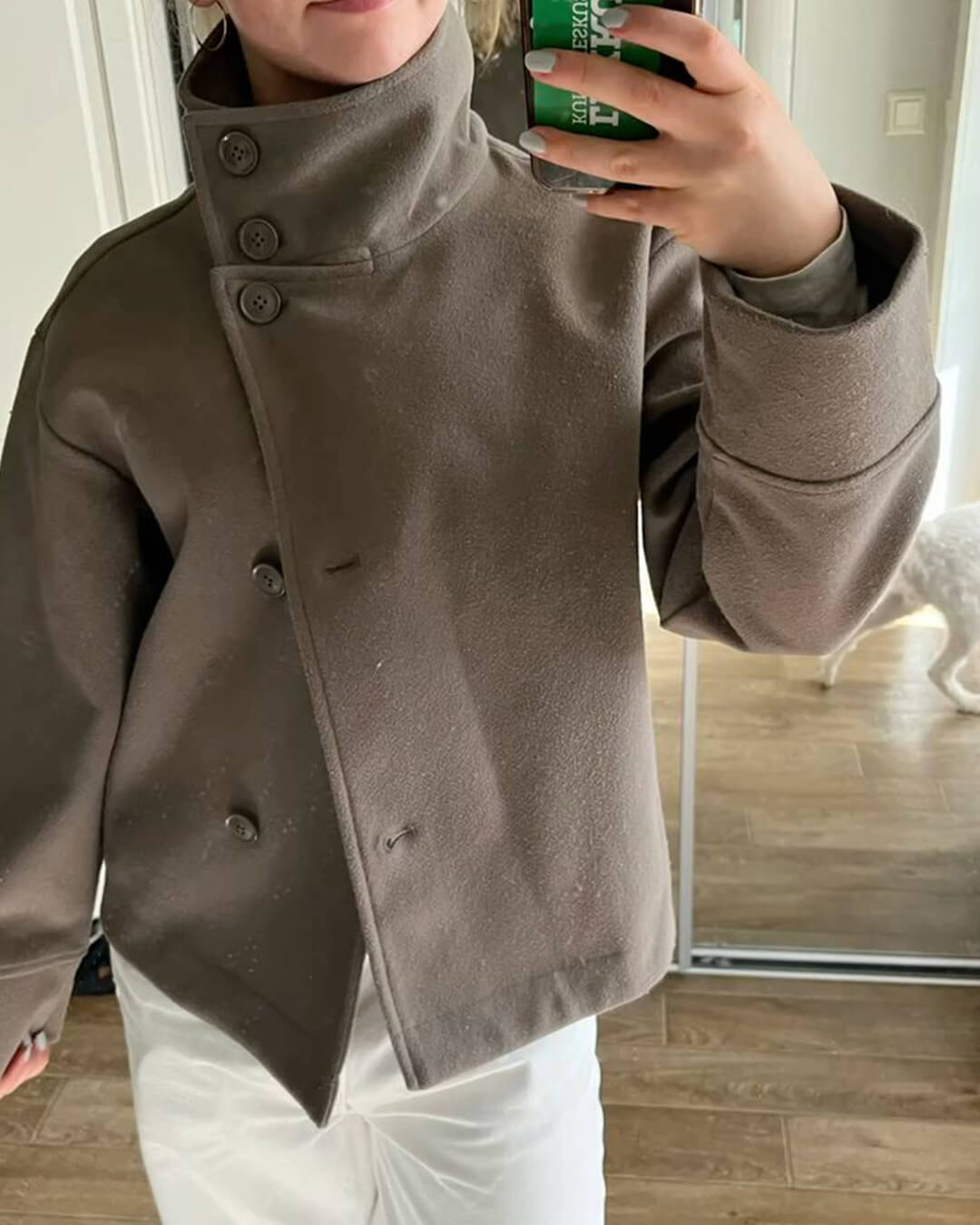 SOERA Rosalia elegant Jacket with Stand Collar - jackets - Taupe M