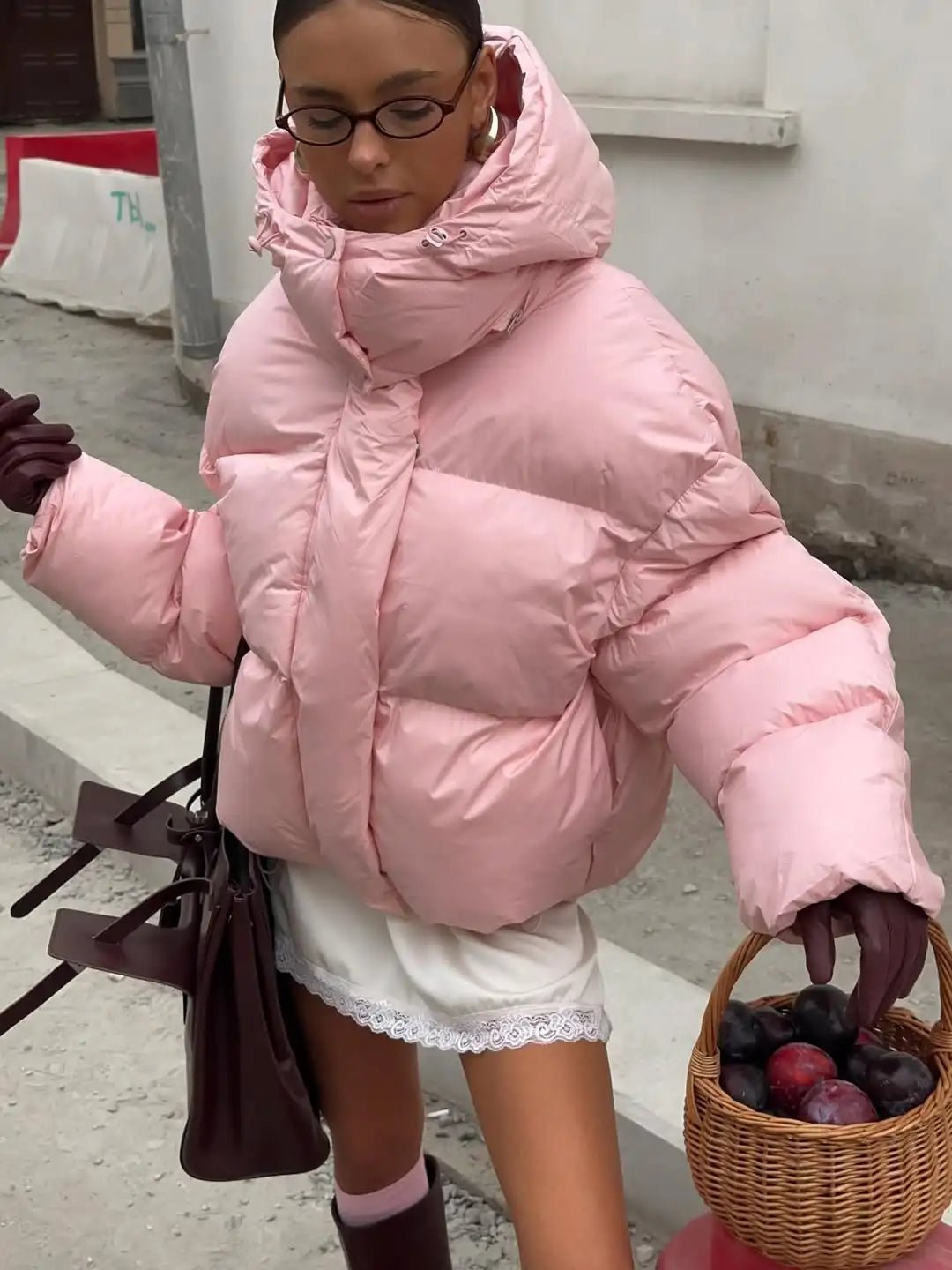 SOERA Vina Hooded Puffer Jacket - Jackets - 3256809830877938-;Ze1763778893257788591 Pink S