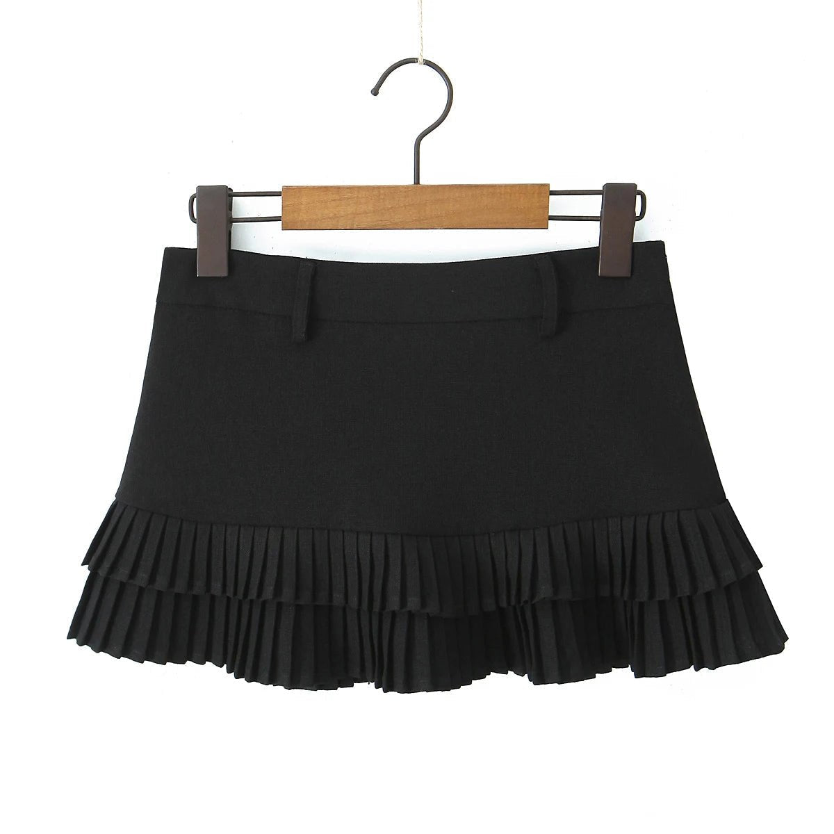 SOERA Bella Low-Waist Pleated Mini Skirt - Skirts - Beige XS