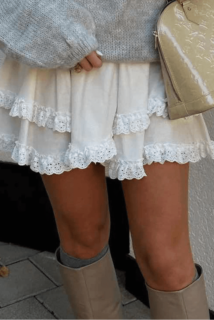 SOERA Kyrie Ruffled Trim Layered Mini Skirt - Skirts - 1005007225143184-;qD1771582048699056069 M