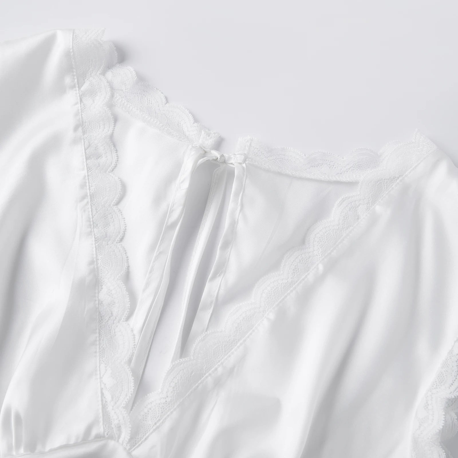 SOERA Francesca Deep Neck Satin Top - Tops - 1005011589146009-;tP1770793334356021089 Black XL