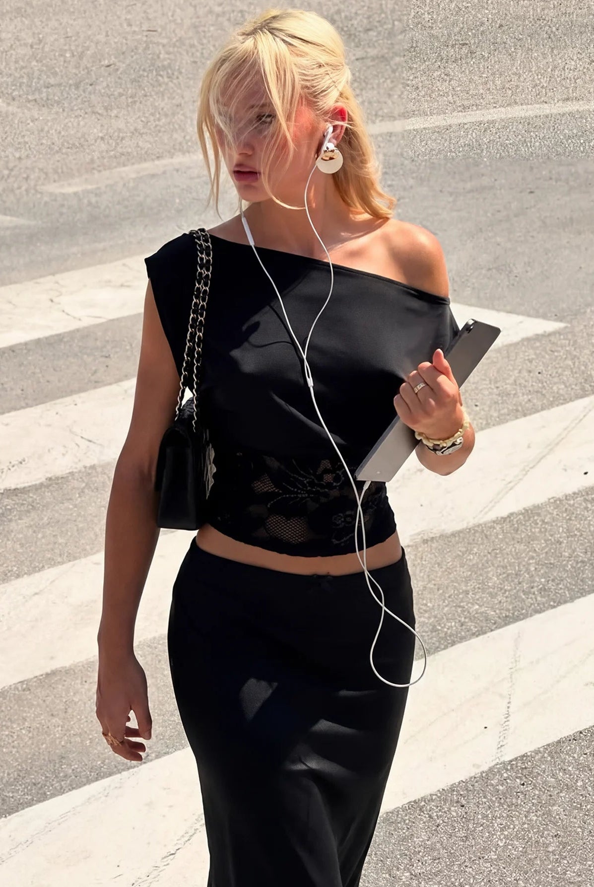 SOERA Janella Inclined Shoulder Lace Top - Tops - 1005010585649043-;Vy1771345067809846738 Black M