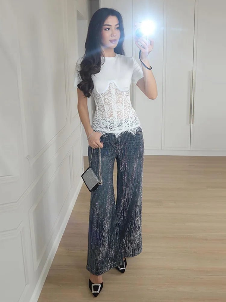 SOERA Suzie Lace Corset Top - Tops - 1005010567957925-;ug1770053333557749504 White L