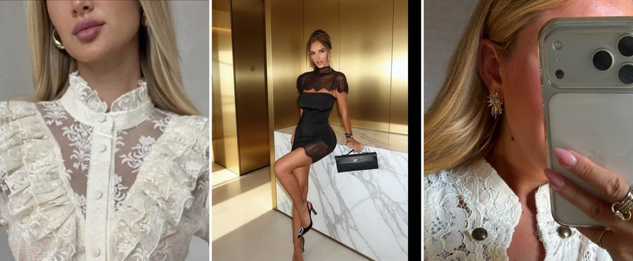 Spitze & transparente Layering-Looks: Die romantische Stoff-Edition für den Herbst